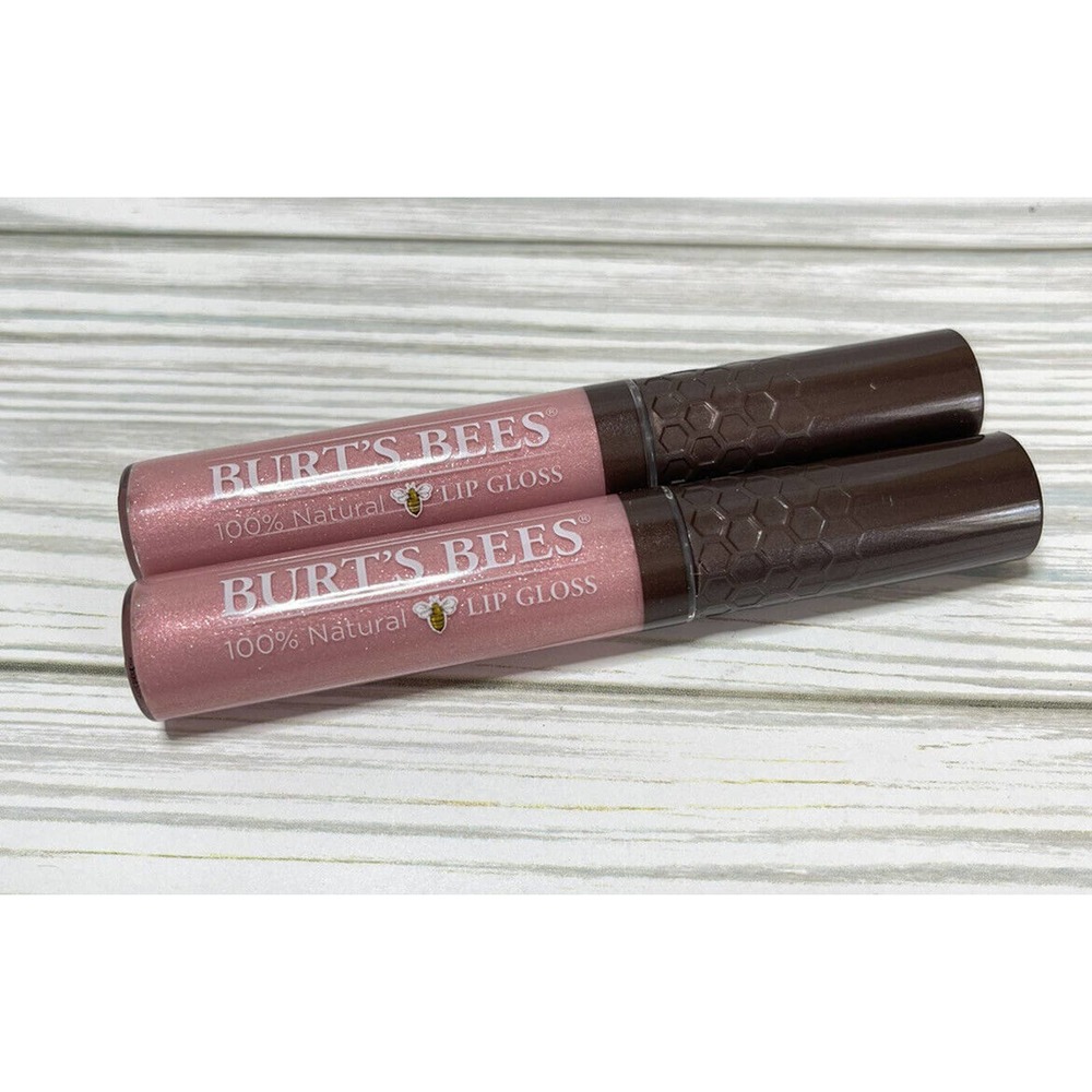 Lot of 2 Burt's Bees 100% Natural Lip Gloss 227 Ocean Sunrise NEW